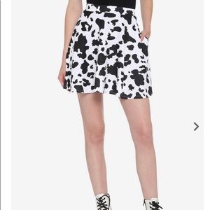 Cow print Skater Skirt